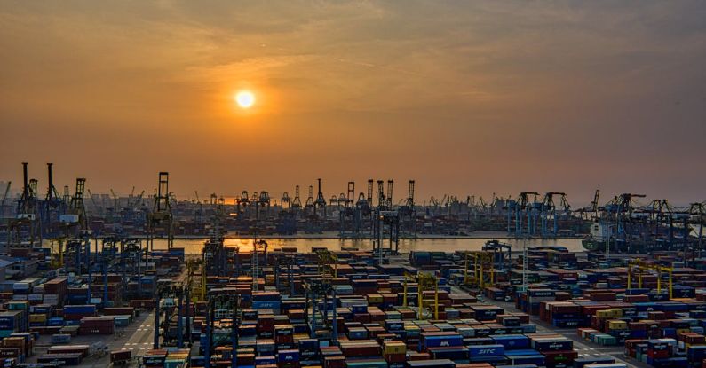 Customs Brokers - Seaport during Golden Hour